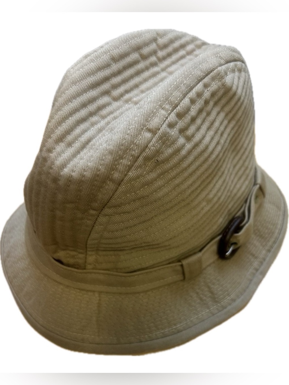 VTG Country Gentleman Quilted Bucket-Style Cotton Fedora Hat Adjustable Buckle